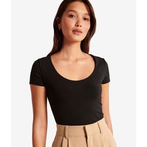 Abercrombie Cotton Seamless Scoopneck Top